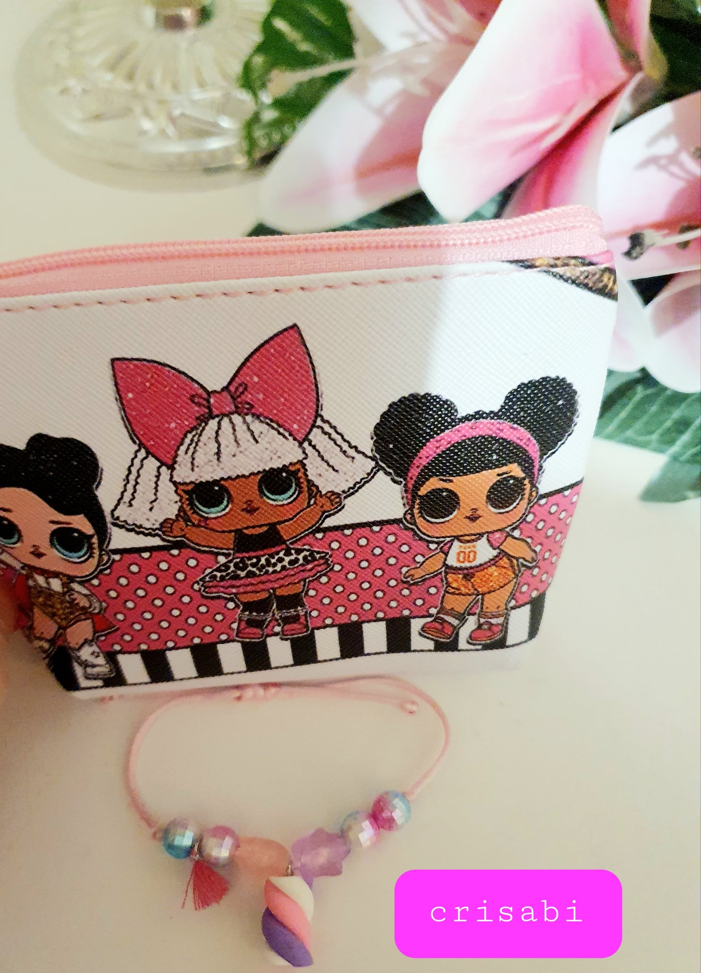 Lol Modepuppe Portemonnaie Geldbörse Mädchen mit Armband Haargummis Geschenkpack