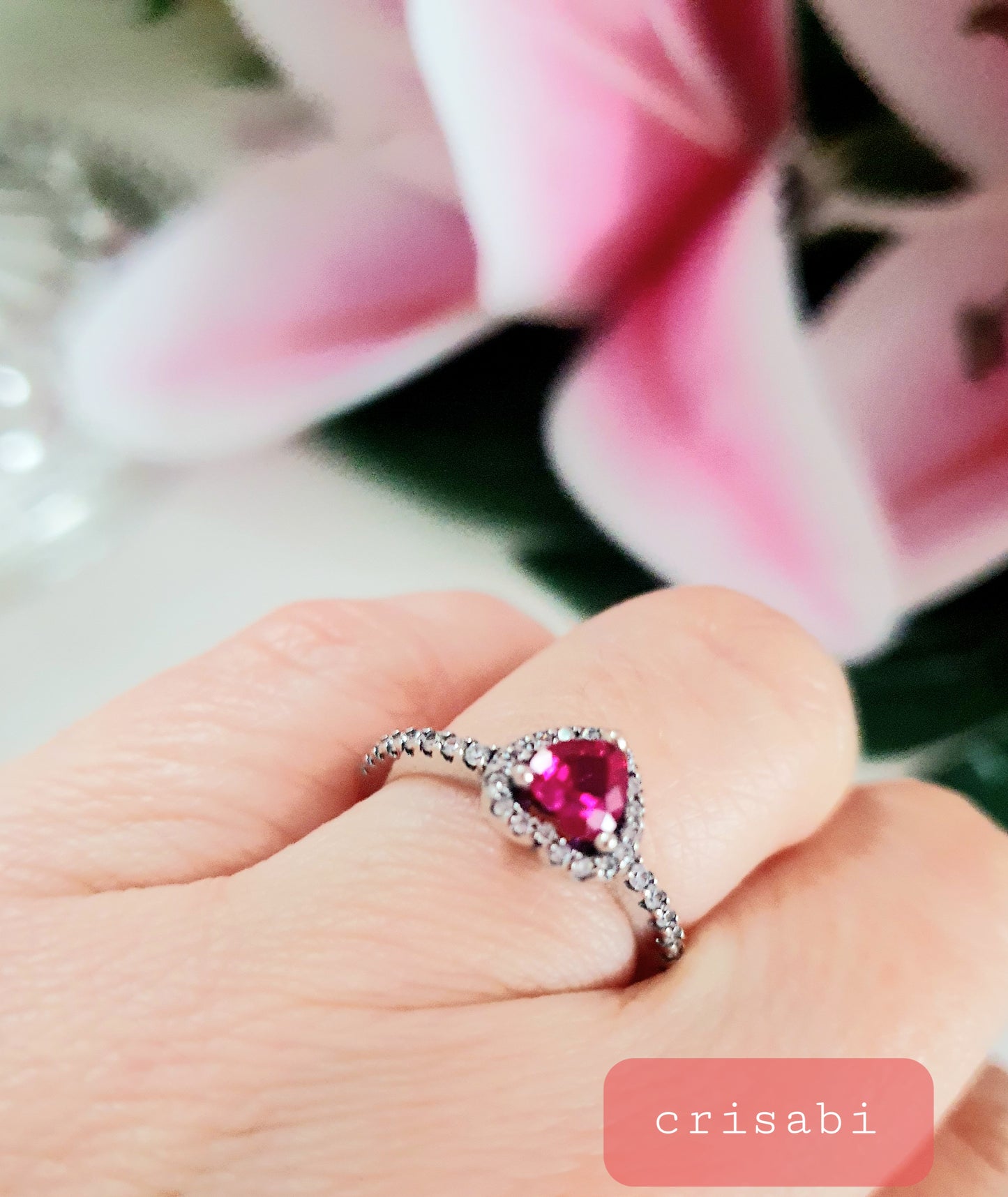 Pandora Originale Ring Ideale Geschenk 🎁 Rote Herz ❤