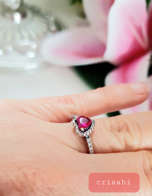 Pandora Originale Ring Ideale Geschenk 🎁 Rote Herz ❤