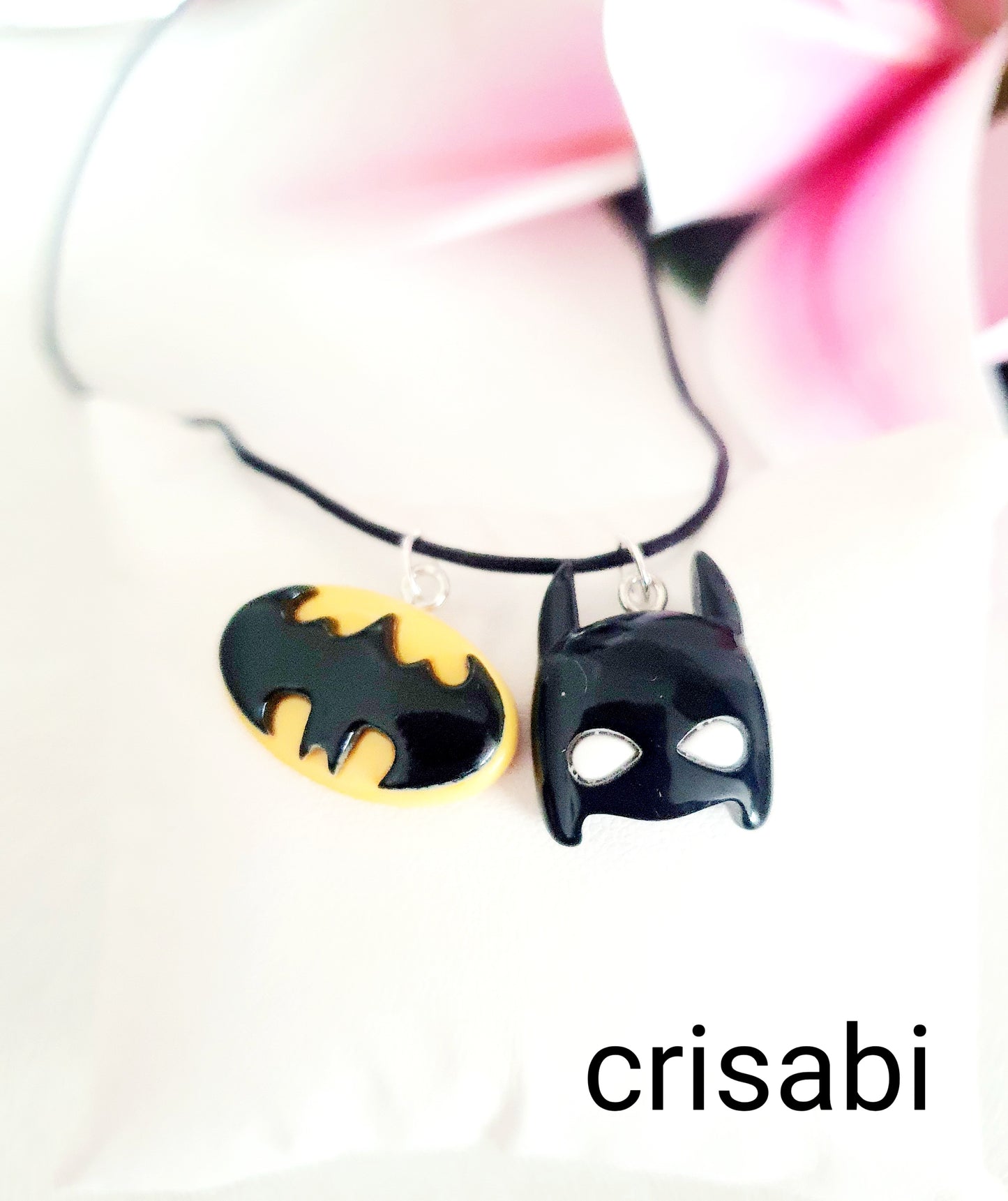 Batman Marvel Halskette Handmade mit Fadenkette